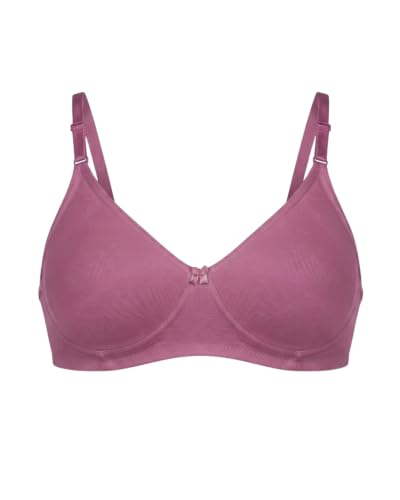 Image of Brida Monica Women's Wide Strap Bra - Soft Hosiery Cotton, Non-Padded, Wireless, Seamless Full Coverage T-Shirt Bra