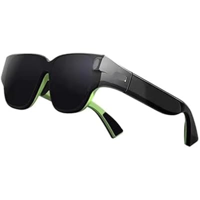 Smart AR Glasses Real-time Translation and Text Prompt 3D with Camera for Movie Watching Full-Color(Air Green)