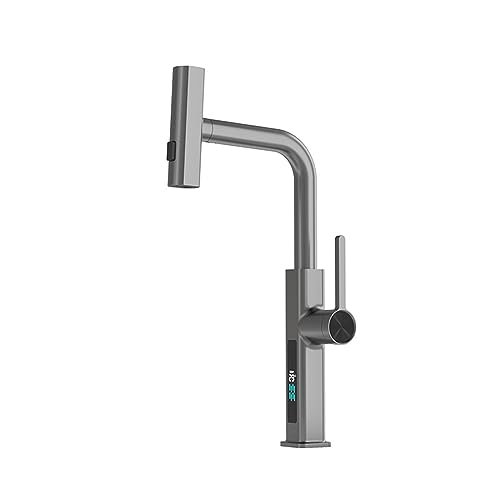 Robinet d'évier de cuisine cascade en cuivre avec troisième simulation d'examen de sortie d'eau - 8