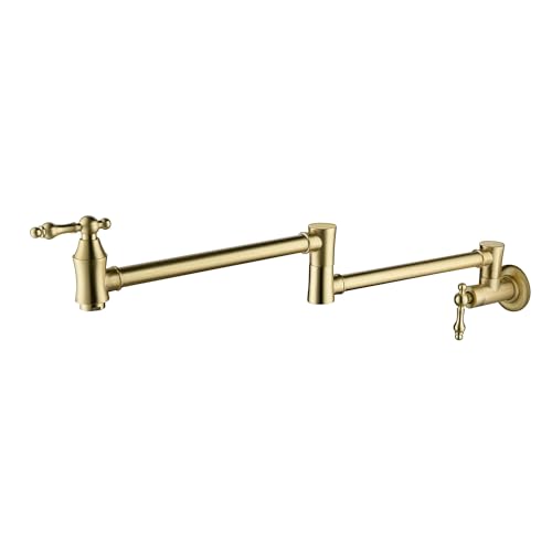 Robinet de remplissage mural or brossé pour éviter de porter les casseroles - 2