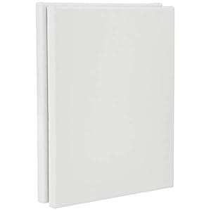 Amazon Brand – Solimo Medium Grain Cotton Stretched Canvas with Wooden Frame, 10 x 12 inch, Set of 2