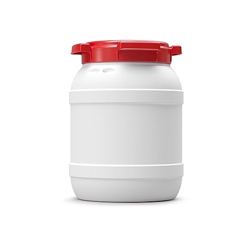 Lubrisolve Wide Neck 6 Litre Keg Plastic Waterproof Airtight Watertight Storage Keg Drum Barrel - UN Approved Open Top Jar