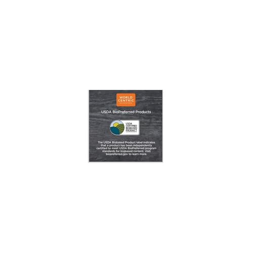World Centric BONT32W No Tree Wide Paper Bowls, 32 Oz, 5.9 Diameter X 3.1h, Natural, Sugarcane, 300/carton