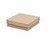 12 Pack Cotton Filled Brown Kraft Paper Cardboard Jewelry Gift and Retail Boxes 3 X 3 X 1 Inch Size by R J Displays