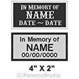 Custom Embroidered Memorial Patch Biker in Memory of Patches MC 4 x 2 (B)