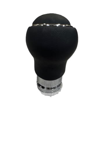 Image of Premium Imported Leatherise Gear Lever Knob Suitable for /Innova Crysta 2016-2026 Black with Chrome Ring 5 Speed Manual Transmission 33504-0K200-C0