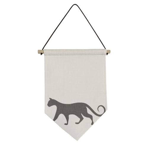 Drapeau en toile suspendre chat noir le symbole de votre amour