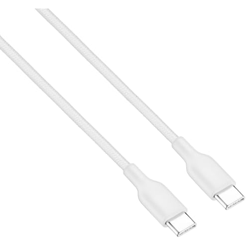 Image of Best Buy essentials Phone Charging Cables & USB Accessories - Lightning, USB-C & USB Cables, USB Hubs & Power Accessories (USB-C to USB-C Cable, 4 ft (WHT))