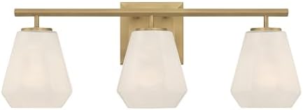 Minka-Lavery 14373-732 Siena 22.75" 3-Light Vanity - Legacy Brass with Alabaster Glass