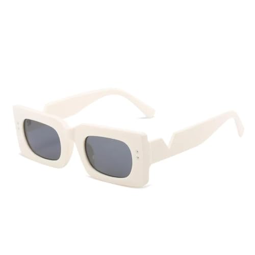 Lunettes de soleil rectangulaires rétro pour terrasses et sorties urbaines