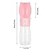 Portable Dog Water Bottle, 13oz Leak Proof Puppy Water Dispenser with Rope Puppy Water Dispensers with Drinking Feeder for Outdoor Walking, Hiking, Travel (Pink S)