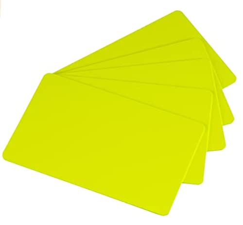 Image of Pack of 100 Yellow CR80 PVC Cards | 30 mil by easyIDea