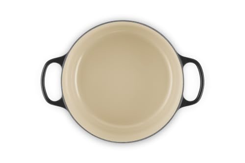 Image of Le Creuset Enameled Cast Iron Round Dutch Oven, 5.5 qt., Licorice /Crucible