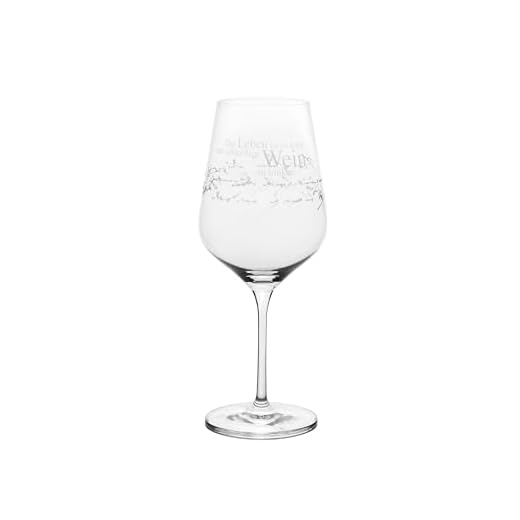 Rödvinsglas Poesie et table Vino 'Livet är för kort, om...' av hjul