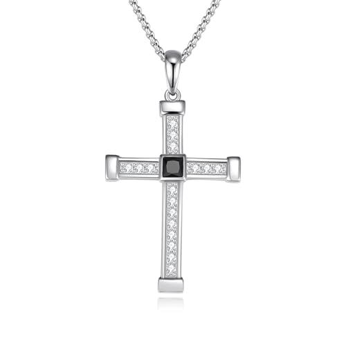 Collier croix en argent 925 CUOKA MIRACLE, un bijou punk élégant pour homme et femme