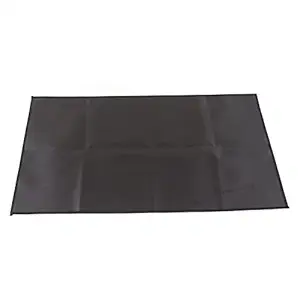 Fireproof Pad, Grill Mat High Safety Portable Black for BBQ (L)