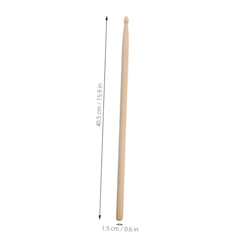 Toyvian 12 pares de baquetas de madera de arce 5A para jazz y percusión rock, agarre cómodo para principiantes, palos de batería para estudiantes y entusiastas de la música miniatura 2
