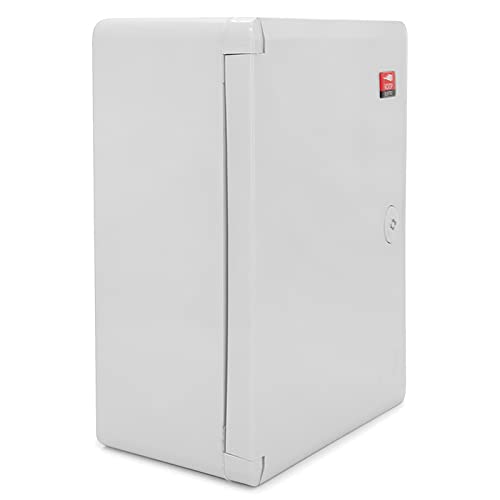 Armoire de commande industrielle KOOP ELEKTRO IP65 - ABS gris clair - Contient : partie inférieure, porte, plaque de montage, fixations murales, verrou - 220 x 310 x 140 mm