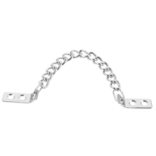 jojofuny Chaîne de Sécurité Métallique Antivol pour Porte D’armoire Chaînette Suspendre pour Porte de Placard Finition Nickelée Compatible Usage Domestique Installation Rapide