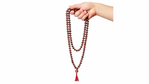 Himalayan organic five face Rudraksha necklace mala. Standard size 108 beads grown up in Himalaya of Nepal without chemical, wax and color treatment2