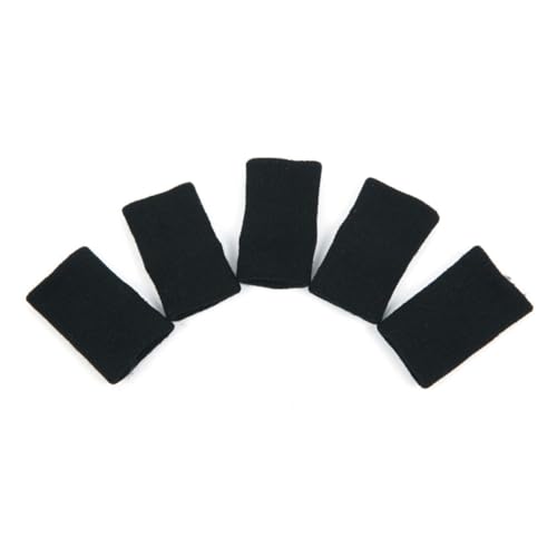 Gogogmee 20 Pcs Elastic Finger Sleeves for Sports Breathable Support Braces for Volleyball Badminton and More Comfortable Protector for Finger Relief Black Blue