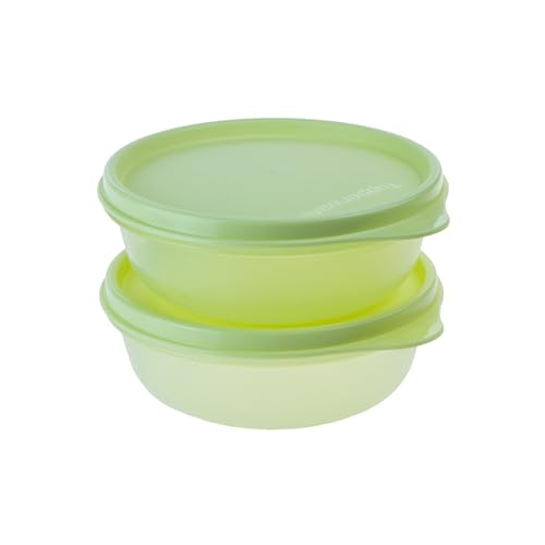 Tupperware kleine Hitparade Behälter Schüssel Set 2x 300 ml limette (inkl. 1x Magnet-Raupe)