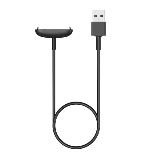 MoKo 1 Pezzo Caricatore Compatibile con Fitbit Inspire 3 Activity Tracker, Caricabatterie Magnetico con Cavo di Ricarica USB da 100CM, Nero