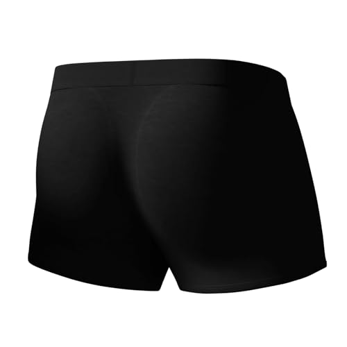 Rounderbum Men's Padded Underwear Trunks with Removable Butt Enhancing Pads - 3 Colors - More Volume Instantly, Short Inseam