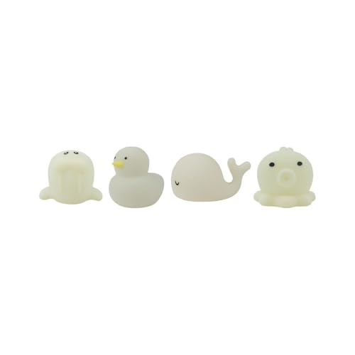 Coffret cadeau de 4 veilleuses LED étanches animaux marins pour naissance et bain
