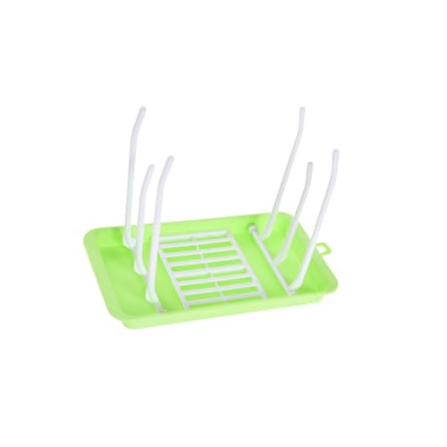 BESPORTBLE Escurridor Biberones Plegable de PP Alimenticio Estante Secado Vertical Multifuncional para Biberones Tetinas y Accesorios de Niña Ahorro de Espacio Color Verde