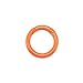 AGCFABS Multicolor Metal Spring Clasps Openable Round Carabiner Keychain Bag Clips Hook Connector For DIY Jewelry (Orange, 25 mm x 3.7 mmx 5 pcs)
