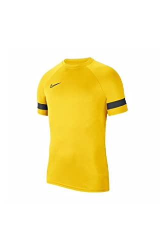 NIKE Mens Top M Nk DF Acd21 Top SS, Tour Yellow/Black/Anthracite/Black, Cw6101-719, L