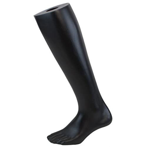 WellieSTR 2 Color Sock Model Mannequin Foot Sock Display Mold Long Stocking White and Black