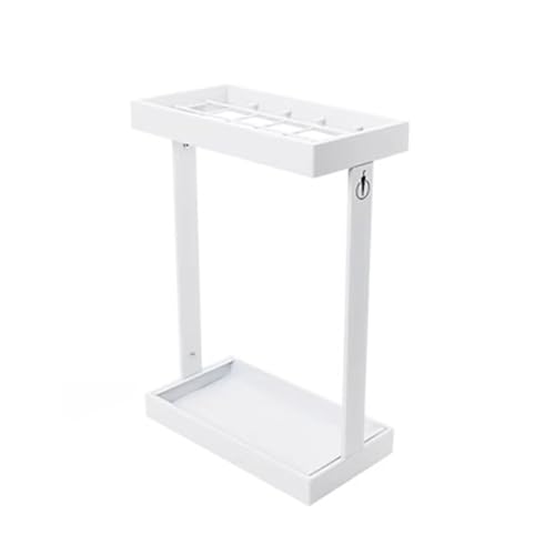 Porte-parapluies en métal avec plateau en filet anti-goutte pour en finir avec les halls trempés