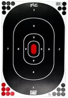 Pro Shot Pro Shot Silhouette Target (5 Pack), Red/Black on White
