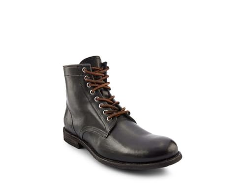 Image of Frye Tyler Lace Up Boots for Men Crafted from Soft Vintage Leather with Blake Construction, Burnished Toe and Heel, and Rubber Inserts on Leather Soles - 5 inch Shaft Height