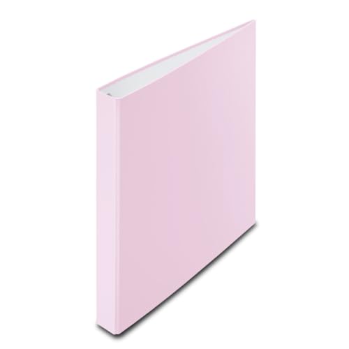 Hama Ordner A4 (39mm Rückenbreite, Ringbuch, Ringordner A4 4 Ringe, Organizer, Aktenordner, Schnellhefter mit Ring, Ringbuchordner für Portfolio, Schule, Büro, Dokumente, Fotos etc.) Pappe rosa