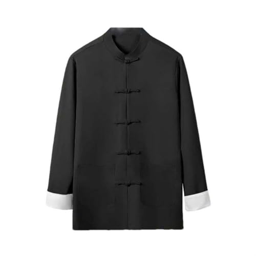 Chemise style chinois homme col montant avec finitions de qualité supérieure kung fu
