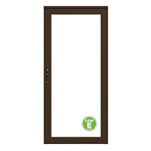 LARSON Platinum Interchangeable Full Glass Low-E Woodland 36-in. Right Hinge Storm Door