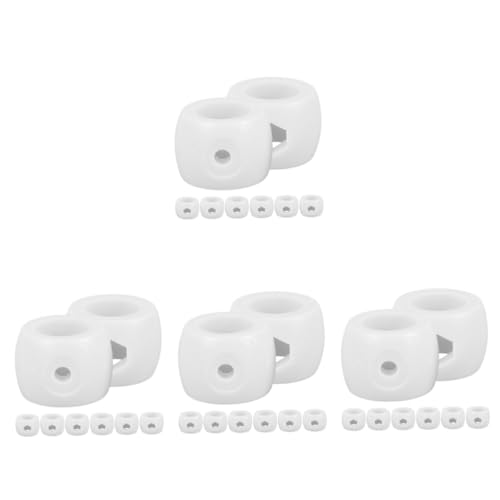 BESPORTBLE 4sets Foosball Table Football Goal Bar Stop Ring Parts Locator Ring Foosball Bar Adjusting Replacement Parts Stop Ring Replacement Parts Locator Rod Bearings Plastic White 8pcs*4