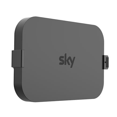 HomeMount Sky Q Mini Box Wall Mount 3M Adhesive or Screw Fixing Wall Bracket Behind TV Easy Installation & Removal Space Saving & No Signal Loss with Fixings (Sky Q Mini)