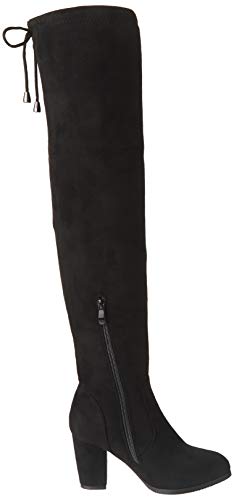 DREAM PAIRS Women's Thigh High Over The Knee Fashion Boots Block Mid Heel Long Sexy Faux Fur Boots - Image 7