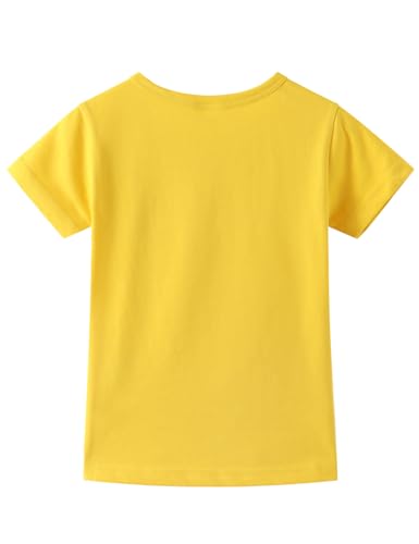 Noomelfish Girls Short Sleeve Heart Pocket T-Shirts Casual Cotton Tee Tops Blouse (5-12 Years)2