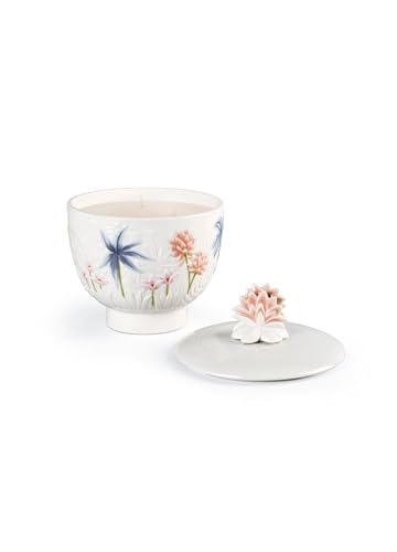 LLADRÓ Paradise Candle. Medium. Gardens of Valencia Scent. Porcelain Candle.