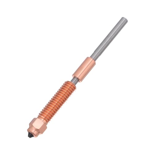 Healeved Hardened Steel 3d Printer Nozzle with Copper Throat Pipe Sturdy Replacement for Filament Extrusion and High-per