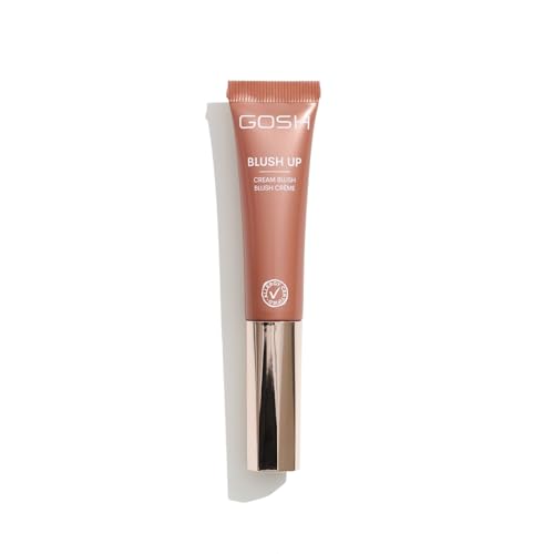 GOSH Cream Blush BLUSH-UP I Blush Stick für definierte Gesichtszüge & sanfte Übergänge I Flüssiges Rouge mit eingebautem Schwamm für unterwegs I parfümfrei, allergiezertifiziert & vegan I 001 Peach