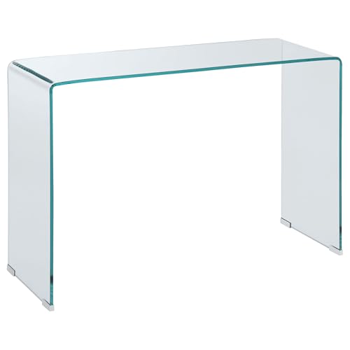 Coaster Home Furnishings - Ripley - Glass - 43-Inch Console Table with Tempered Bent Glass - Contemporary Style - Entryway and Living Room - Clear - 705329