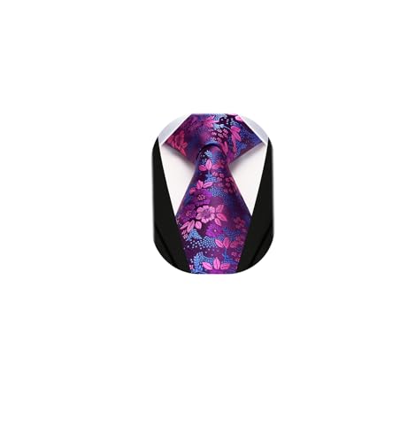 Image of Enlision Ties for Men Solid Color 3.35 inch Formal Business Necktie Classic Satin Mens Wedding Party Ties