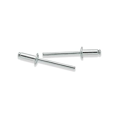Kevinrooty 120pcs 5/32" x 3/8" Aluminum Blind Rivets, 4 x 10mm Pop Rivets, Sil Cover