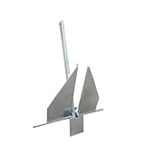 Ancora Danforth Zincata a Caldo 10 Kg 22 LB Per Nave Imbarcazione Barca